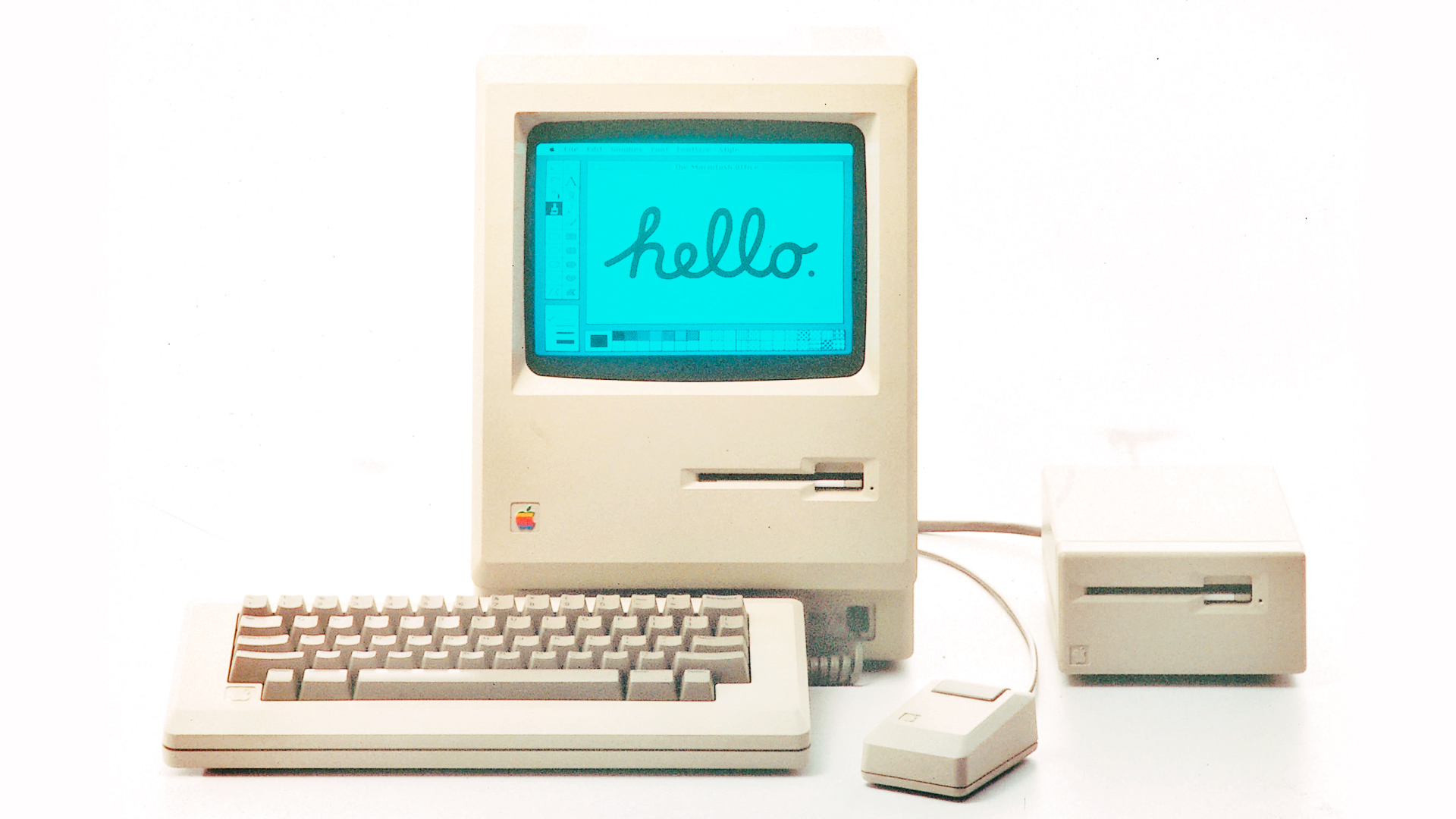 Photo of a 1984 Macintosh computer